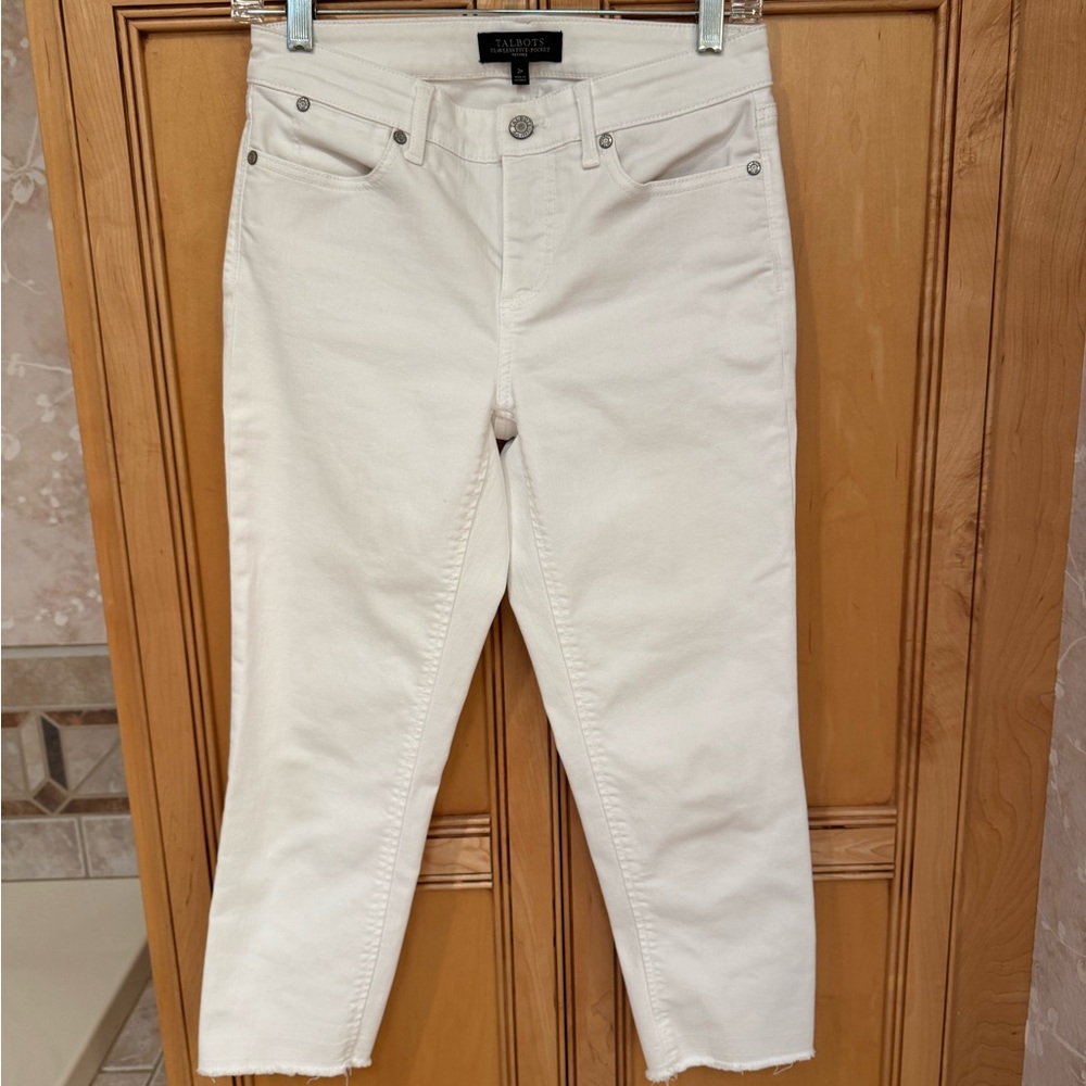 Talbots White Ankle Cropped Jeans